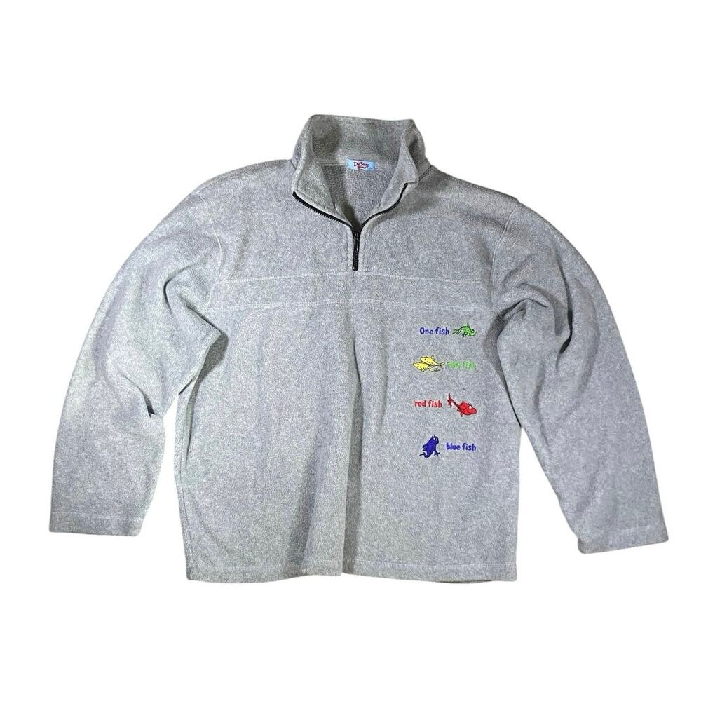 Vintage 90s Dr. Seuss 1 Fish 2 Fish Pullover Jacket - 2XL